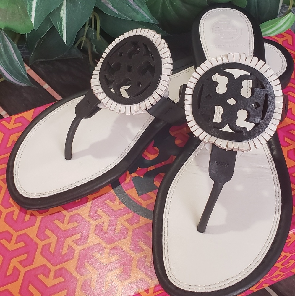 Tory Burch Miller fringe sandals